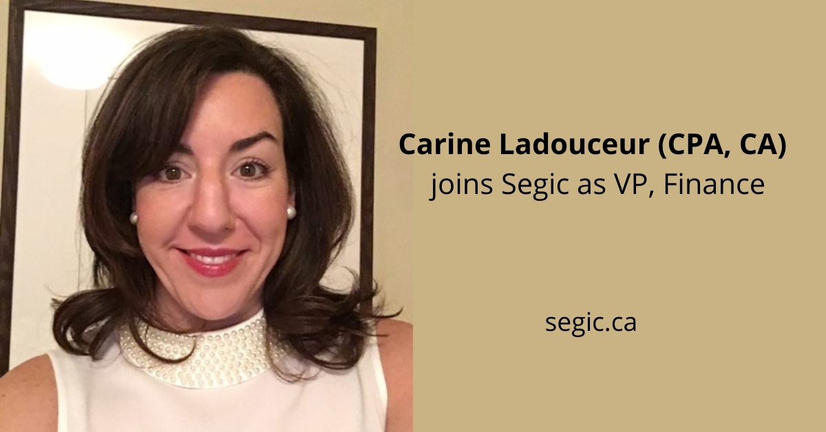 Segic is proud to welcome its new Vice-President, Finance